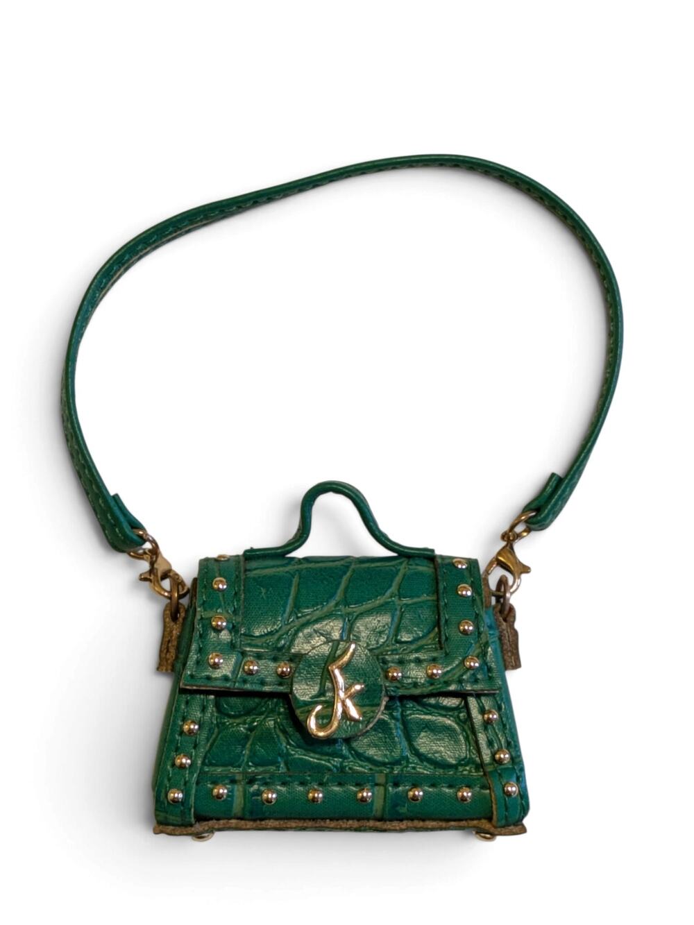Pre-owned 2025 Integrity Chic Opulence Nyasha Lauder Kelly Green Purse Phone